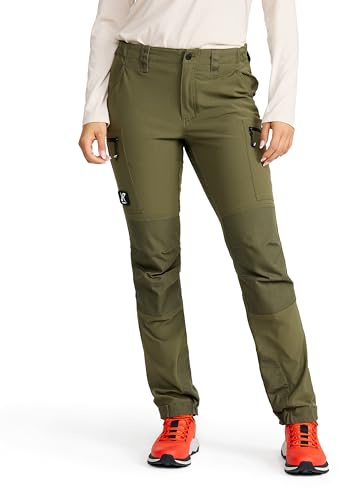 RevolutionRace Nordwand Highwaist Stretch Pants Dam, Vandringsbyxor med Hög Midja för alla Utomhusaktiviteter, Olive Night, L