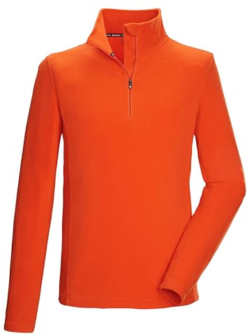killtec Homme T-Shirt en Polaire avec col Montant et Fermeture éclair KSW 99 MN FLC SHRT, dunkelorange, 3XL, 40878-000