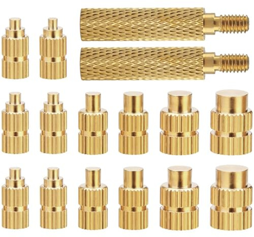 16 Stück Lötkolben Einschmelzhilfe Set, Einschmelzgewinde Lötspitzen Lötkolbenspitzen für Gewindeeinsätze Lötkolben Spitzen Einschmelzmuttern M2 M2.5 M3 M4 M5 M6 M8 3D Drucker Zubehör