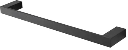 Porta Asciugamani Diritto Da Muro L 45 Cm In Alluminio Nero Linea Accessori Bagno Sky, Con Fissaggi Inclusi