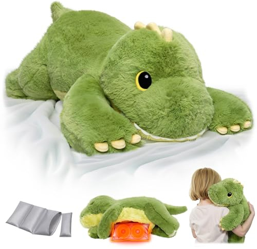 Mewaii Peluche Lestée Dinosaures, Poids Réglable, Lavable, 2,3kg
