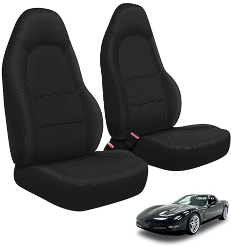 SAPUBK Front Seat Covers Sets Replace for 1997-2004 Chevy Corvette C5, Premium Neoprene with Composite Soft Foam Lining Breathable Seat Cover Cushion