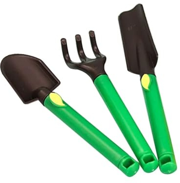 CSSHNL Garden Trowel 3pcs Kids Gardening Tools Kit Plastic Safe Gardening Tools Succulent Shovel Planting Flower Shovel Shovel Rake Safety Toy