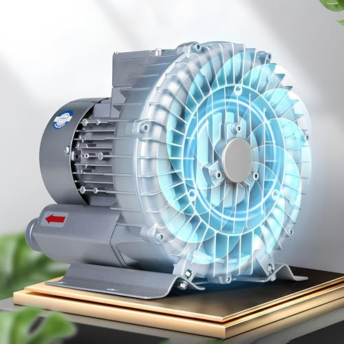 Dnowegas Soplante para hidromasaje soplante para purificador 220v 2600w soplante para aireación estanques de Peces Bomba de Aire turbina soplante para Piscina