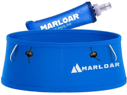MARLOAR Löpbälte + mjuk flaska 250 ml present – midjeväska löpning – löpbälte inkluderar löparhållare och hållare för promenadkäppar, Oceanedition, S, modern