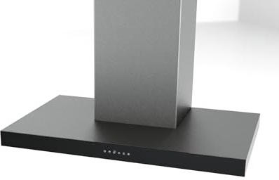 refsta PIANO Wandhaube Edelstahl Glas schwarz sehr Leise Softtouch 3 Stufen Booster 716m³/h Energieeffizienz A+ (80cm)