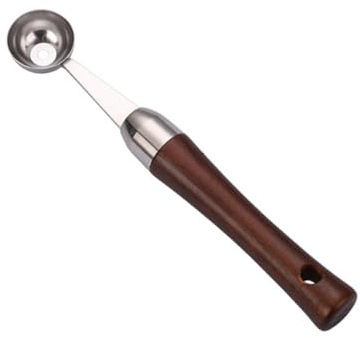 Toyvian Cucchiaio per Palline di Melone in Acciaio Resistente con Manico in Legno Scavino Frutta Durevole e Antiscivolo per Gelato e Dessert Strumento Pratico per Cucina e Ristoranti