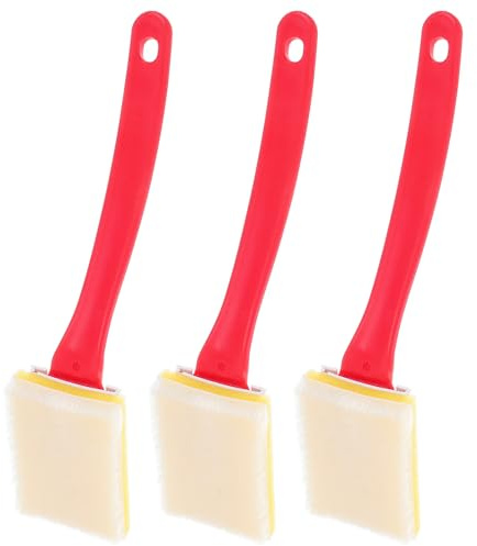 DOITOOL Juego De 3 Pinceles para Bordes De Paredes Pincel para Pintar Bordes Suministros para Pintar Casas Aplicador De Pintura para Paredes Pincel Pequeño para Molduras