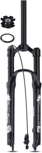 CUCKQUIC 26/27,5/29 Zoll Mountainbike-Federgabel, 1 1/8 rechte Vordergabel, Gasdruckdämpfer, 9 x 100 mm Federweg, manuelle Fernbedienungssperre, XC AM B,27.5in