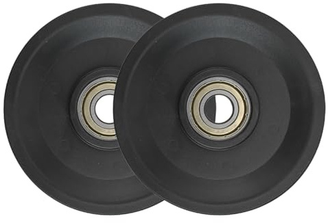 Wlinfetity Nylon-Riemenscheibe mit 6202Z Lager, 112,5 mm Außendurchmesser, für Kabelmaschine und Heim-Fitnessgeräte, Schwarz, 2 Stück
