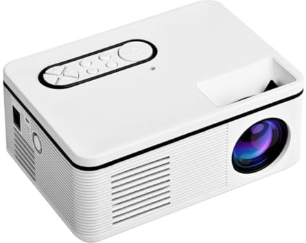Mini S361 Portable LED Domestique Projecteur Usage | Blanc Pvc, Compact et Léger, Faible Consommation, Adapté au Camping Déplacements