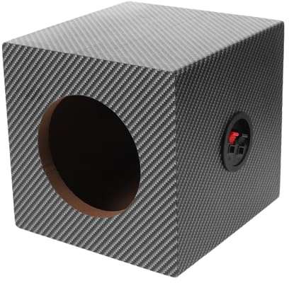 SHINEOFI Cassa per Subwoofer Auto in Legno e Pvc Nero, Scatola Altoparlante Compatta Isolamento Vibrazioni e Bassi Profondi, per Uso Quotidiano in Viaggi e Commuting