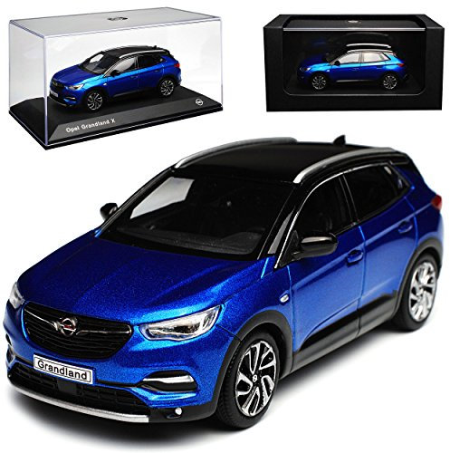 Kyosho Opel Grandland X SUV Blau mit schwarzem Dach Ab 2017 1/43 i-Scale Modell Auto