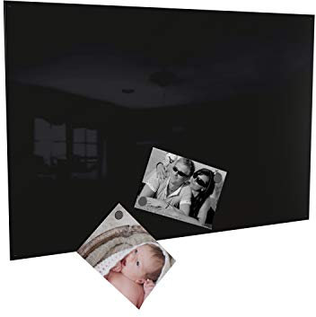 Colours-Manufaktur Magnettafel Magnetwand inkl. 4 Magnete (schwarz, 50 x 110 cm)