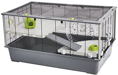 MidWest Homes for Pets Hamster Nation Hamster Home, Jumbo Hamster Cage Measures 38.2L x 22.6W x 15.4H inches and Provides for 676 Sq. inches of Unbroken floorspace, Includes All Accessories