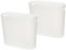 Caxmtu Small Bathroom Bin Plastic Bathroom Wastebasket 10 Litres Slim Garbage Container Bins with Handle for Home Kitchen Bathroom Bedroom Office, White, 2 Pack