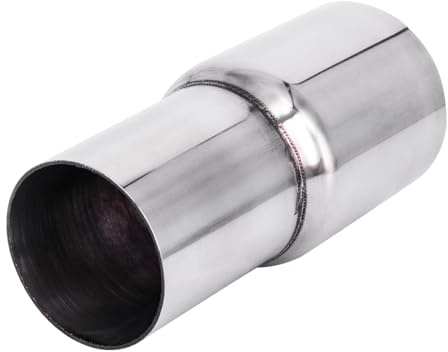 Krtopo Auspuffrohr-Adapter Edelstahl Anschlussrohr für Auspuffverbinder | Reduzierstück Dilatator Modifikation von Autoauspuffrohren (51mm–60mm)