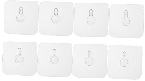 Homoyoyo 8pcs Self-Adhesive Picture Frame Hangers Hanging Hooks for Home Office Smooth Finish for Hard Walls Various Needs