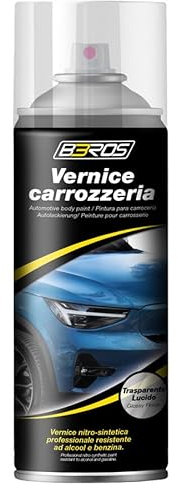 BBROS Vernice Carrozzeria Trasp, Lucido 400ml | Vernice Monocomponente | Resistente Benzina | Alcool | 400ml