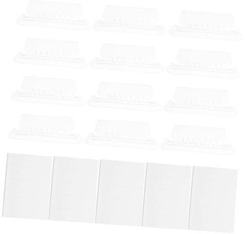 NUOBESTY 50stücke Transparente Registerkarten Aus Kunststoff Für Hängemappen Einsteckbare Registerkarten Für Hängeordner Mit Blankoetiketten Für Individuelle Beschriftungen