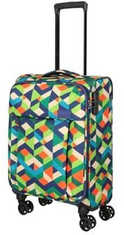 Travelite 4-Rad Koffer Handgepäck Weichschale, IATA Bordgepäck Maß; Serie Campus, Trolley mit Kantenschutz + Aufsteckfunktion, 54 cm, 30 Liter