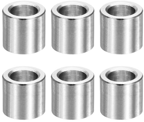 QUARKZMAN 6 Pièces Rondelles Metal, 10mm ID x 16mm OD x 15mm Longueur Rondelles Métalliques non Filetées Douilles Finition Lisse, Entretoises en Acier Inoxydable Convient pour Vis M10