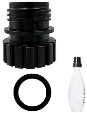 lurora2021 Glass Bottle Adapter for Crystal 0.7 L Glass Bottle Quick Connect Soda Bottles Adapter Soda Maker Accessories Adapter Sodas Water Bottles Adapter for Duo Terra Maker Glass Bottle