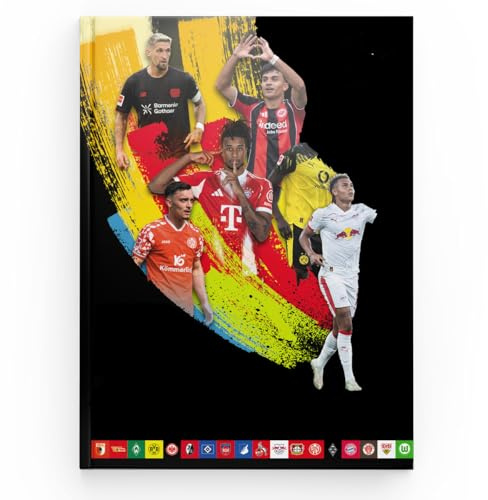 Deutsche Fußball Liga Sticker 2025/26 | Hardcover Album | Sammelalbum mit stabilem Einband & 56 Seiten | Fußball Sammelserie für Kinder & Fans