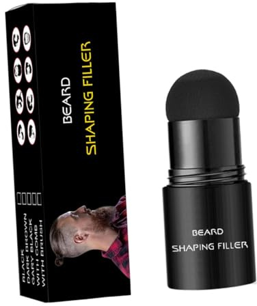 GALPADA Sicherer Bartfüller Stift Schwarz mit Kleiner Bürste Kompakter Bartformer für Männer Langlebiger Bartkaschierer und Bartpflege