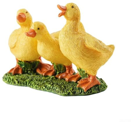 3 statue decorative a forma di anatra per giardino e casa, in resina, per tutte le stagioni