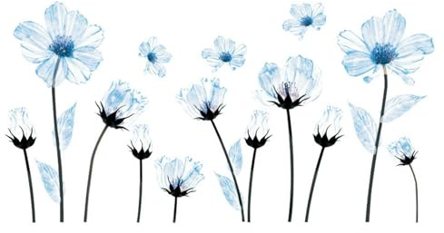 milaosk Pegatinas Pared Flores Azules Vinilos de Pared Decorativos