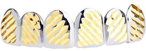 Grillz Silber One Size fits All - Diamond Cut IV - Top