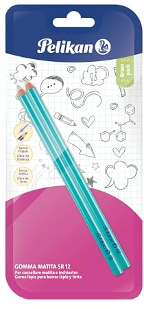 Pelikan Gomme da Cancellare, SR 12, Gomma Matita Bianca, per Disegno Tecnico e Scolastico, per Inchiostro e Dattiloscritti, Prodotto in Germania, Confezione da 2 Pezzi