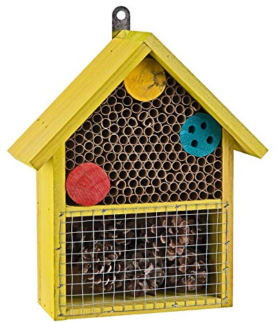 DEMA Insektenhotel Insektenhaus Insekten Bienen Falter Käfer Brutkasten Nistkasten Holz bunt