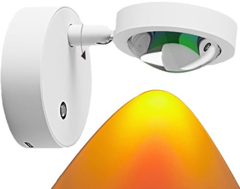 LOGT Sunset Wandlampe LED Mit Schalter Fernbedienung Wandleuchten Mit Akku Kabellose Wandlicht Innen Dimmbar Fernbedienung Touch Control 360° Drehbar Weiß Wandlicht Für Schlafzimmer Garderobe Treppen