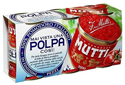Mutti Tomates Finamente Picada 3 X 400G - Paquete de 6