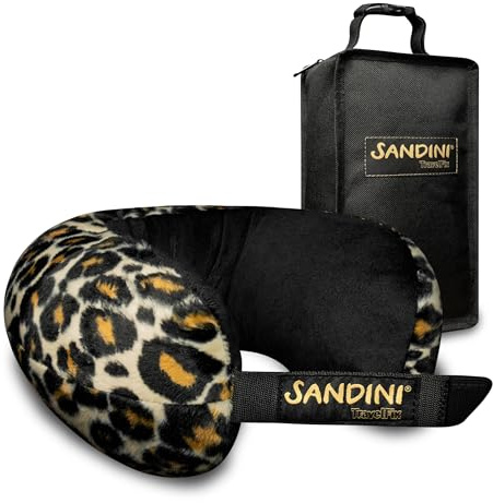 SANDINI TravelFix® Junior – Ergonomisches Nackenkissen für Kinder ab 3 Jahren – Reisekissen Auto/Flugzeug/Zug – Mit Transporttasche – Made in EU, Oeko-TEX®-Zertifiziert