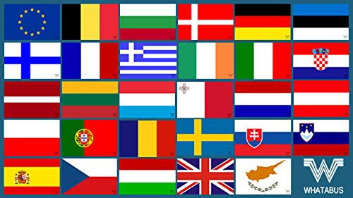 EU - Alle Länderflaggen der Europäischen Union - Aufkleber Set - 29 Sticker