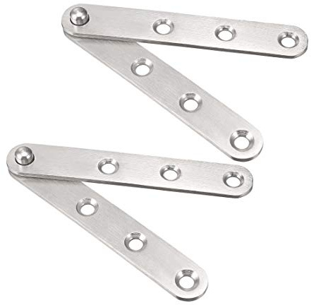 sourcing map 2 Sätze Edelstahl 360 Grad Drehtür Drehgelenk Scharnier 100mm x 16mm Silberton DE de