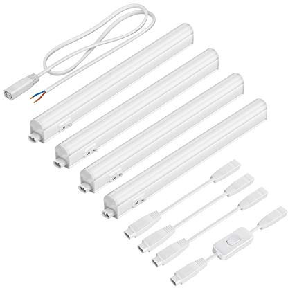 parlat LED Unterbau-Leuchten Rigel, je 31,3cm, mit Schalter (weiß, 15,6W, je 445lm, 130°) 4er Set