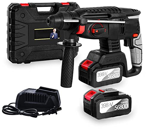 Martello Demolitore Elettrico Trapano, Martello Martinetto per Impieghi Gravosi con Velocità 980 r/min, Martello Demolitore da Demolizione Elettrico con Impugnatura Regolabile a 360 °