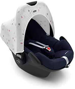 Dooky Hoody, visera/sombrilla para el asiento del coche, el cochecito y la silla de paseo (con protección UV óptima 40+, todas las edades 0+, se adapta a la mayoría de las marcas), Twinkle Stars