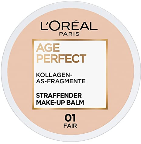 L'Oréal Paris Age Perfect straffender Make-up Balm 01 Fair, pflegendes Make-up Wunder für gesund aussehende Haut, 18ml