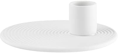 blomus Kerzenhalter -Nona- | Farbe White | Aus Porzellan; Für stimmungsvolles Kerzenlicht; Maße 12 x 12 x 3,5 cm