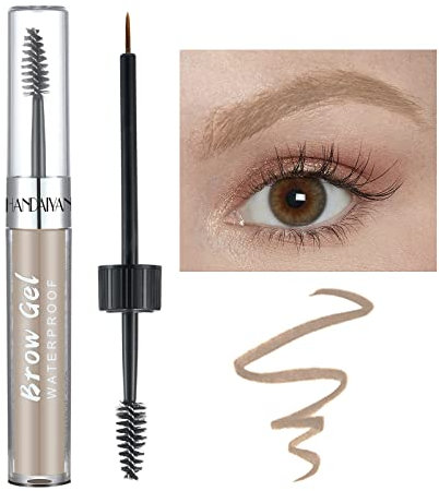 Eyebrow Gel Brow Makeup Gel, Warm Blonde Eyebrow Tint Kit Dye Brow Pomade, Long-Lasting Waterproof Eye Brow Pigment with Brush for Natural Makeup Shades Eyebrow Stamp Eyelash 01#