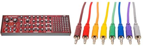 Behringer NEUTRON Paraphonic Analog and Semi-Modular Synthesizer with Dual 3340 VCOs, Multi-Mode VCF, 2 ADSRs & Hosa cmm-845 Mini Klinke unsymmetrisch Patchkabel 20,3 x 45,7 cm