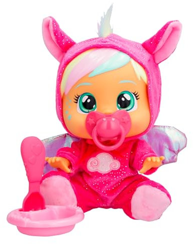 BEBÉS LLORONES Loving Care Fantasy Hannah | Muñeca bebé Que Llora lágrimas de Verdad con Pijama y 3 Accesorios - Juguete y Regalo para Niños y Niñas de 3 Años o Más