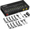 LEKATO Alimentatore per Chitarra, 10 Uscite CC isolate per 9 V/12 V/18 V, Alimentatore per Pedali Effetti 100 mA 500 mA per la Ricarica di Strumenti Musicali