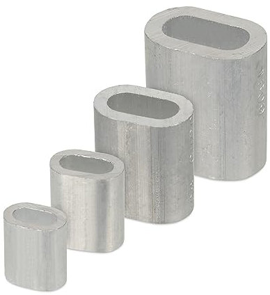50x 6mm Pressklemme Alupressklemen Presshülse Drahtseilklemmen