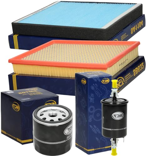 SCT SA1104 SB632 SM105 ST342 Inspektionspaket Filterset Filterkit 1 x Innenraumfilter 1 x Luftfilter 1 x Ölfilter 1 x Kraftstofffilter für Opel